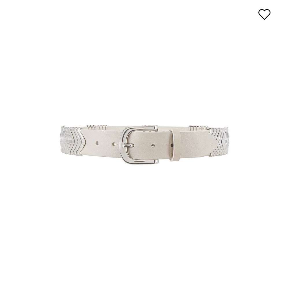 Isabel Marant NWT Elegant Silver and Cream Women's Tehora Belt